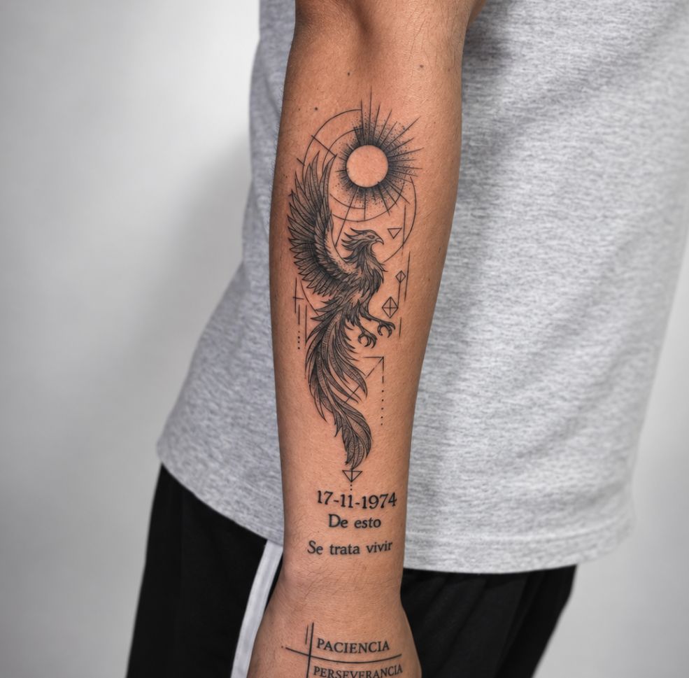 Fine line geometric eye tattoo by Ink Brothers Tattoo Studio in Cusco
