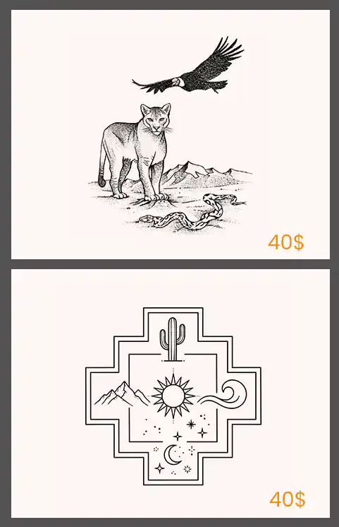 minimalist flash tattoo Cusco